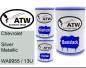 Preview: Chevrolet, Silver Metallic, WA9955 / 13U: 500ml Lackdose + 500ml Klarlack + 250ml Härter - Set, von ATW Autoteile West.